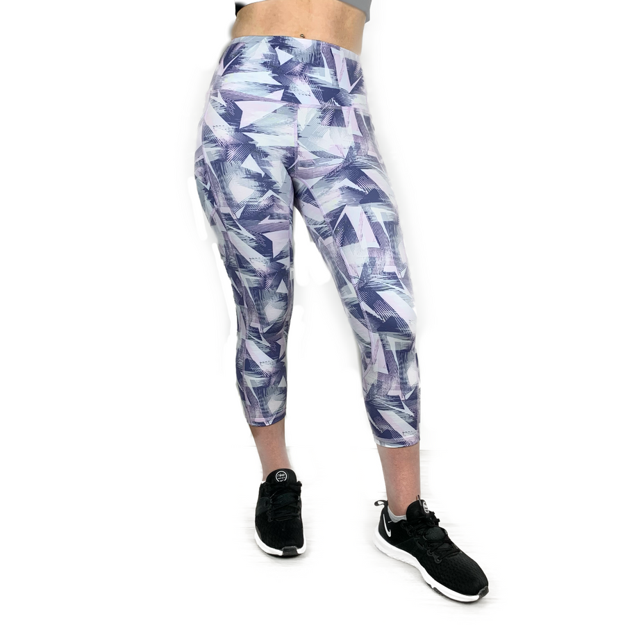 Women's 7/8 Yoga Pants-Camo Printed Leggings with Invisible Zipper